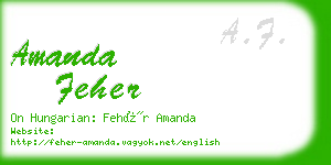 amanda feher business card